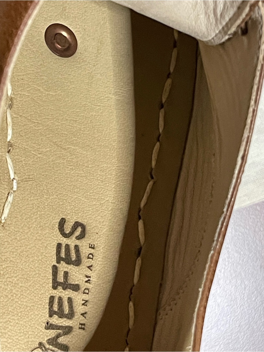 NIB-EUC-Nefes Genuine Handmade Leather Oxford Barefoot ‘Grounding Shoes W Sz 10 - Picture 15 of 16